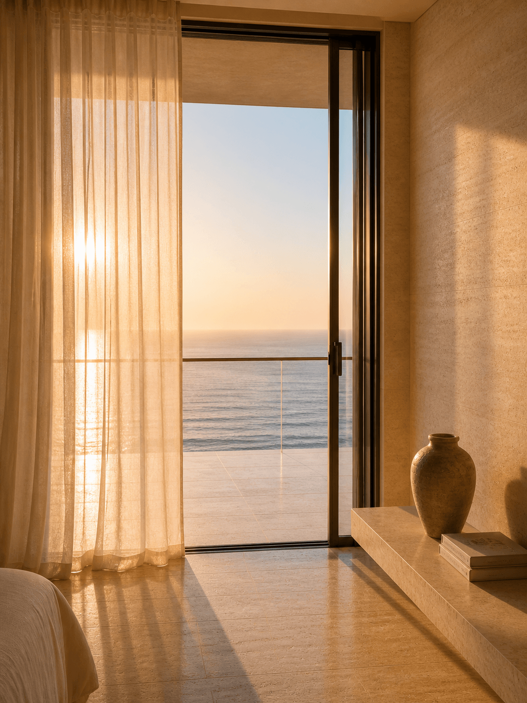 Cortinas ao vento — a presença do mar antes de vê-lo